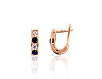 Gold Earrings# 1201493(Au-R)_CZ+CZ-B