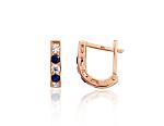 Gold Earrings# 1201494(Au-R)_CZ+CZ-B