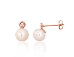 Gold classic studs earrings# 1201567(Au-R)_CZ+PE