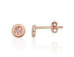 Gold Earrings# 1201608(Au-R)_CZ