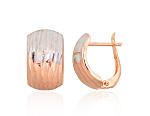 Gold Earrings# 1201652(Au-R+PRh-W)