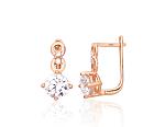 Gold Earrings# 1201657(Au-R)_CZ