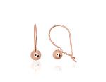 Gold hook earrings# 1201664(Au-R)