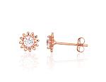 Gold Earrings# 1201686(Au-R)_CZ