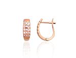 Gold Earrings# 1201700(Au-R)_CZ