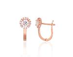 Gold Earrings# 1201701(Au-R)_CZ
