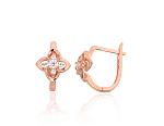 Gold Earrings# 1201702(Au-R)_CZ
