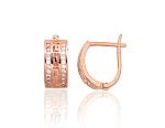 Gold Earrings# 1201710(Au-R)_CZ