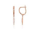 Gold Earrings# 1201713(Au-R)_CZ