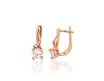 Gold Earrings# 1201759(Au-R)_CZ