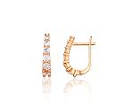Gold Earrings# 1201761(Au-R)_CZ