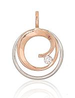Gold pendant# 1300548(Au-R+Au-W)_DI
