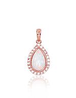 Gold pendant# 1300696(Au-R)_CZ+OP