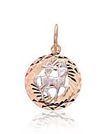Gold pendant# 1300831(Au-R+Au-W)
