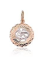 Gold pendant# 1300834(Au-R+Au-W)