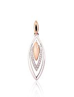 Gold pendant# 1301021(Au-R+Au-W)_DI