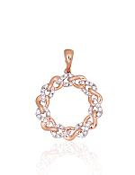 Gold pendant# 1301072(Au-R+PRh-W)_DI