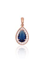 Gold pendant# 1301085(Au-R)_CZ+CZ-B