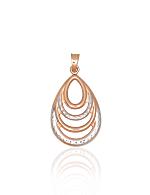 Gold pendant# 1301118(Au-R+PRh-W)