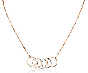 Gold necklace# 1500004(Au-R+PRh-W)