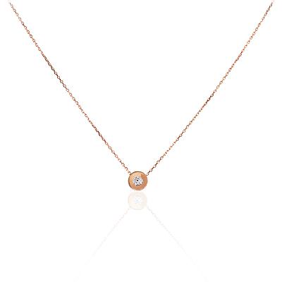 Gold necklace# 1500025(Au-R)_CZ