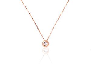 Gold necklace# 1500030(Au-R)_CZ