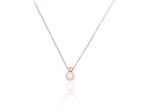 Gold necklace# 1500053(Au-R)_CZ+PE
