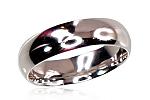 Silver wedding ring# 2100710(PRh-Gr)