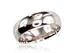 Silver wedding ring# 2100711(PRh-Gr)
