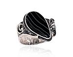 Silver ring# 2101695(POx-Bk)_AG