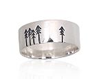Silver ring# 2101833(POx-Bk)