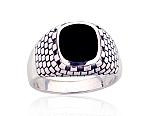 Серебряное кольцо# 2101863(POx-Bk)_ON