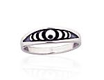 Silver ring# 2101868(POx-Bk)