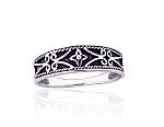 Silver ring# 2101873(POx-Bk)