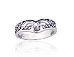 Silver ring# 2101875(POx-Bk)