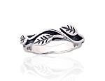Silver ring# 2101876(POx-Bk)