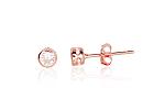 Silver stud  earrings# 2202990(PAu-R)_CZ