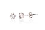 Silver stud  earrings# 2202998(PRh-Gr)_CZ