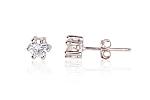 Silver stud  earrings# 2202999(PRh-Gr)_CZ