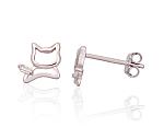 Silberne Ohrstecker# 2203683(PRh-Gr)_CZ