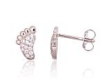 Silver stud  earrings# 2203733(PRh-Gr)_CZ