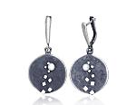 Silver earrings with 