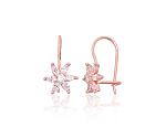 Silver earrings# 2203829(PAu-R)_CZ