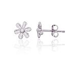 Silver stud  earrings# 2203833(PRh-Gr)