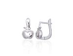 Silberne Ohrringe mit dem englischen Verschluss# 2203857(PRh-Gr)