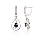 Silver earrings with 