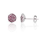 Silver stud  earrings# 2204100(PRh-Gr)_ML-PI