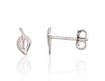 Silver stud  earrings# 2204155(PRh-Gr)