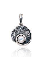 Silver pendant# 2301885(POx-Bk)_PE