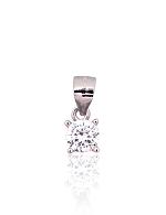 Silver pendant# 2301941(PRh-Gr)_CZ